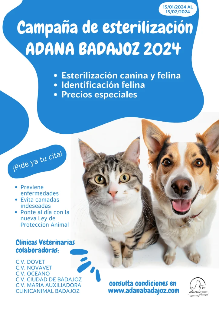 Campaña Esterilización Adana Badajoz 2024
